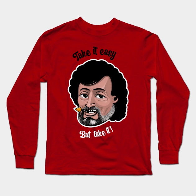 Terence McKenna Long Sleeve T-Shirt by PsilocyBram